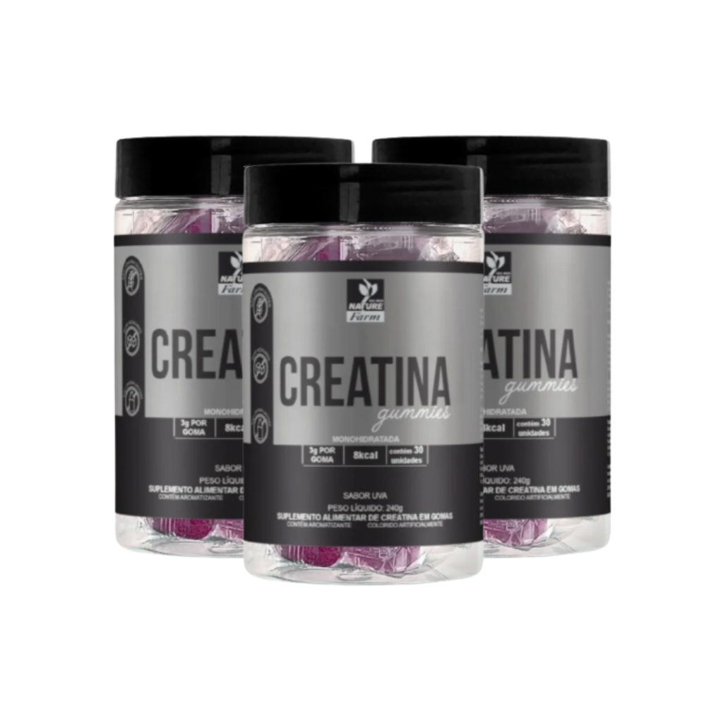 Combo 3 Creatinas em Gomma (sabor uva)